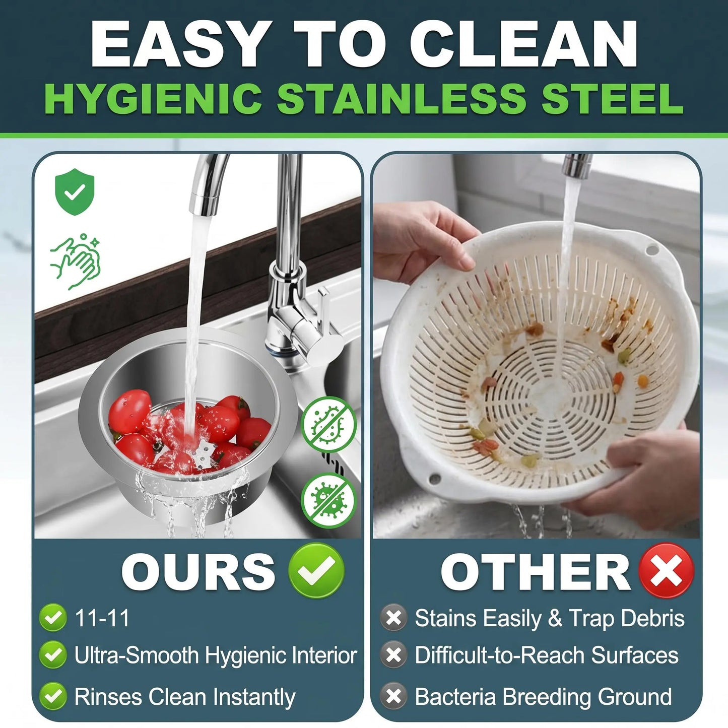 Stainless Steel Swan Sink Strainer Basket🚰