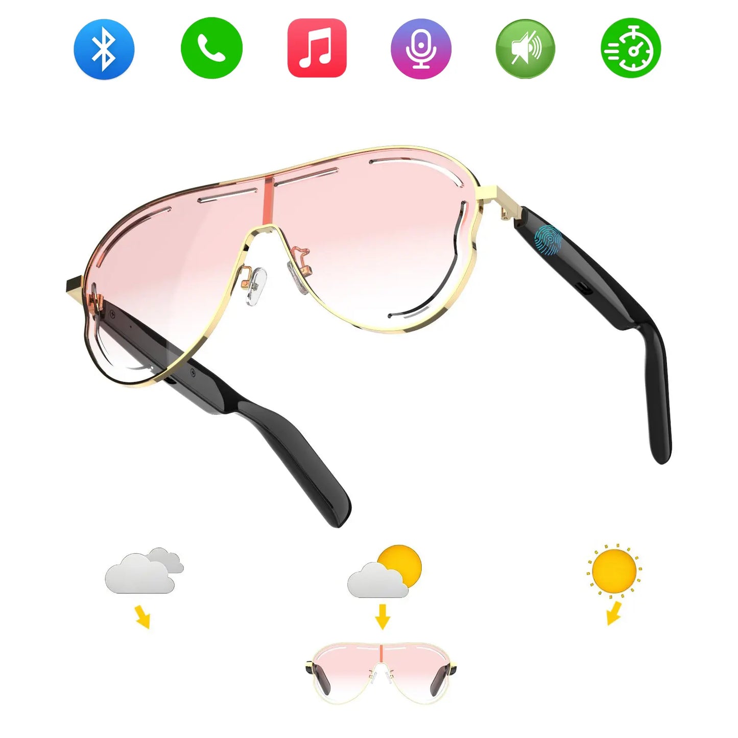 🕶️Bluetooth Smart Glasses, Wireless Open Ear Audio Sunglasses
