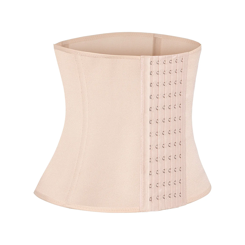 Women's Solid Color Hook & Eye Closure Waist Trainer, Adjustable Tummy Control Shaper ✨
