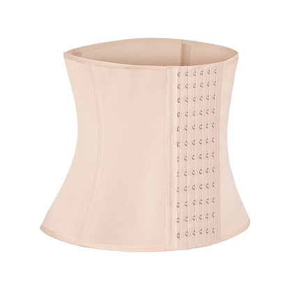 Women's Solid Color Hook & Eye Closure Waist Trainer, Adjustable Tummy Control Shaper ✨