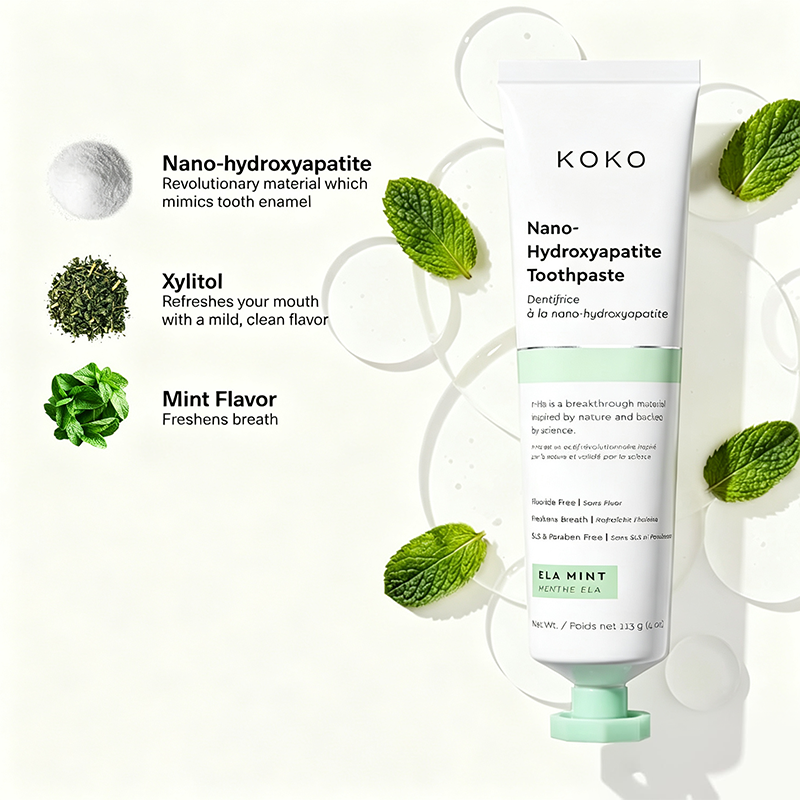 Nano-Hydroxyapatite Toothpaste, Fluoride Free Toothpaste, Appropriate for Sensitive Teeth🦷