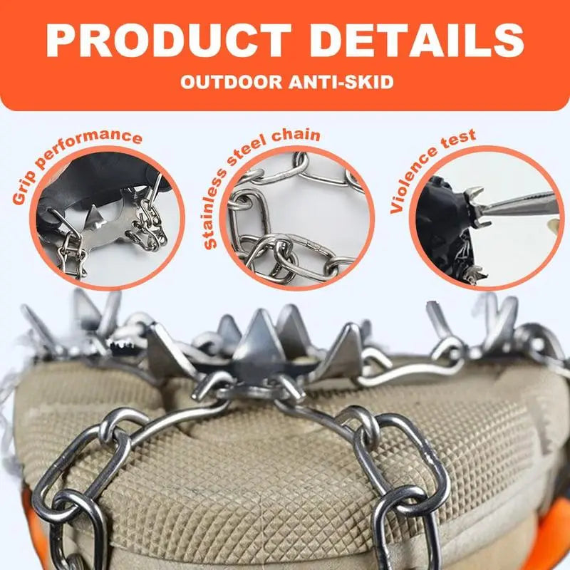 Ice Cleats for Shoes and Boots, Lightweight Crampons Anti-Slip Traction Snow Grips ⛸️