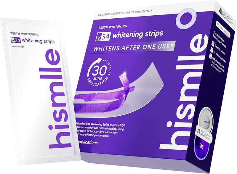 V34 PAP+ Teeth Whitening Strips | Peroxide-Free Gentle Yellow Tone Correction🦷