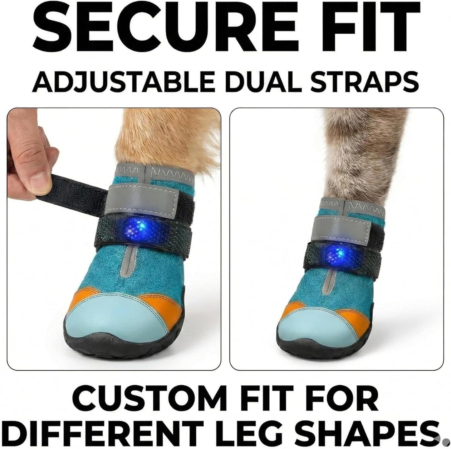Dog Shoes With Built-in LED Light 🐾