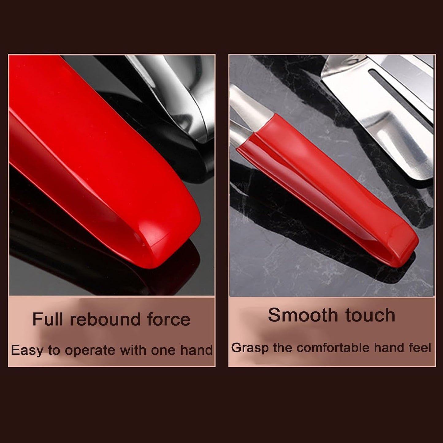 Stainless Steel Grill Clamp Spatula, Anti‑Scald Extended Handle Spatula Tongs 🍳