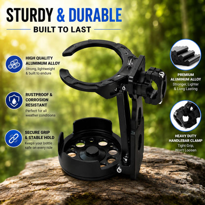 Bike Water Holder, Rotating Bottle Cage, Foldable Cup Mount Adjustable Folding Design 🚲