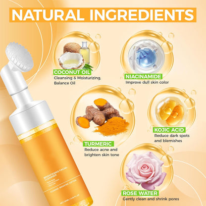 Deep cleansing Turmeric Brightening Facial SkincareCleanser, Comfort Deep Cleansing🧴