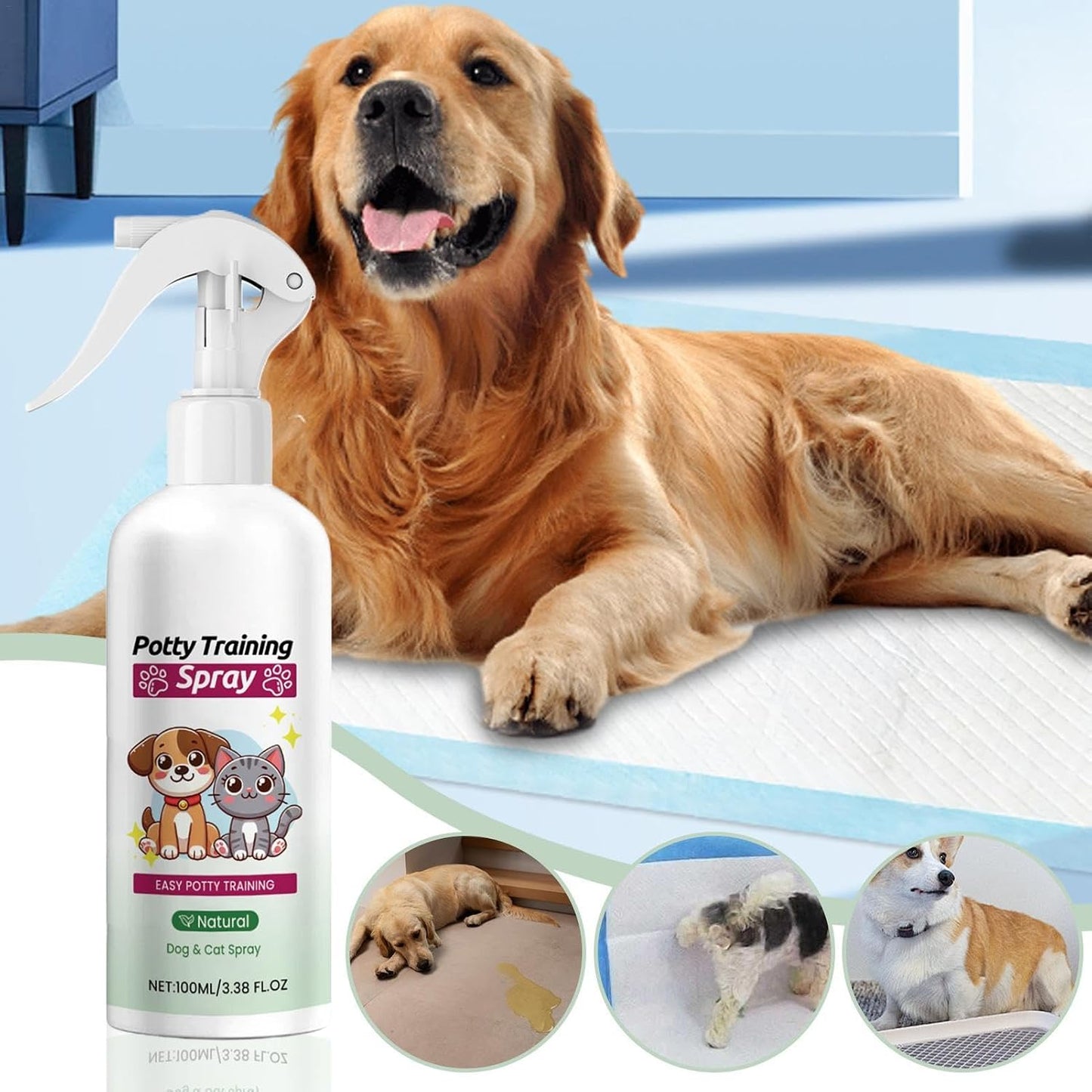 Natural Pet Potty Training Attractant Spray for Dogs & Cats 🐾