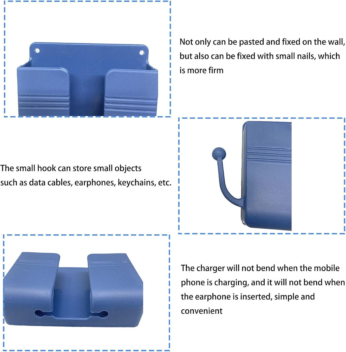 Mobile phone holder mounted on self-adhesive wall, wall-mounted mobile phone holder📱