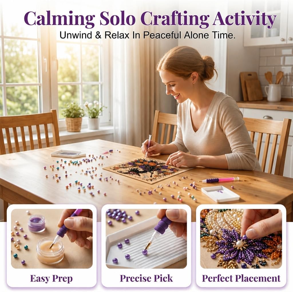 👻✨ Halloween Pearl Art DIY Kit – Turn Tiny Pearls into Spooky-Cute Magic