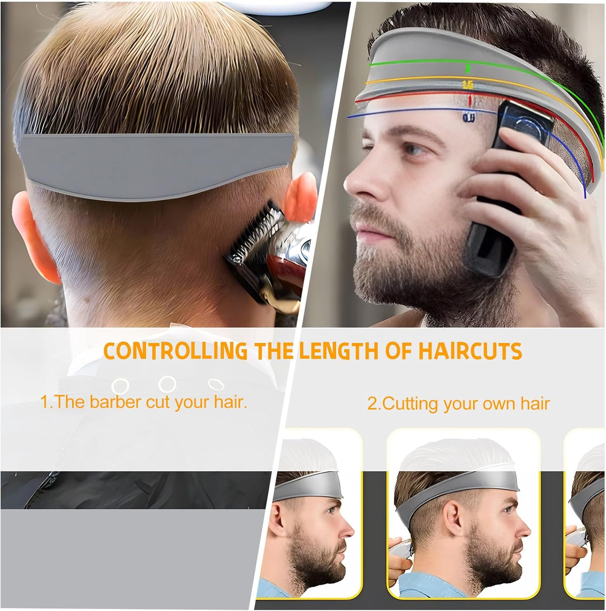 Unisex 4-Piece Hair Cutting Guide Kit - Professional Barber Haircare Equipment ✂️