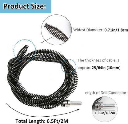 Electric Pipe Drain Dredging Device without Machine, 1 Count Toilet Clog Dredging Tool 🚽