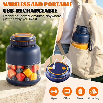 Portable Household Appliances Juicer, 1300ml Large Capacity USB Rechargeable Juice Blender Cup🍹