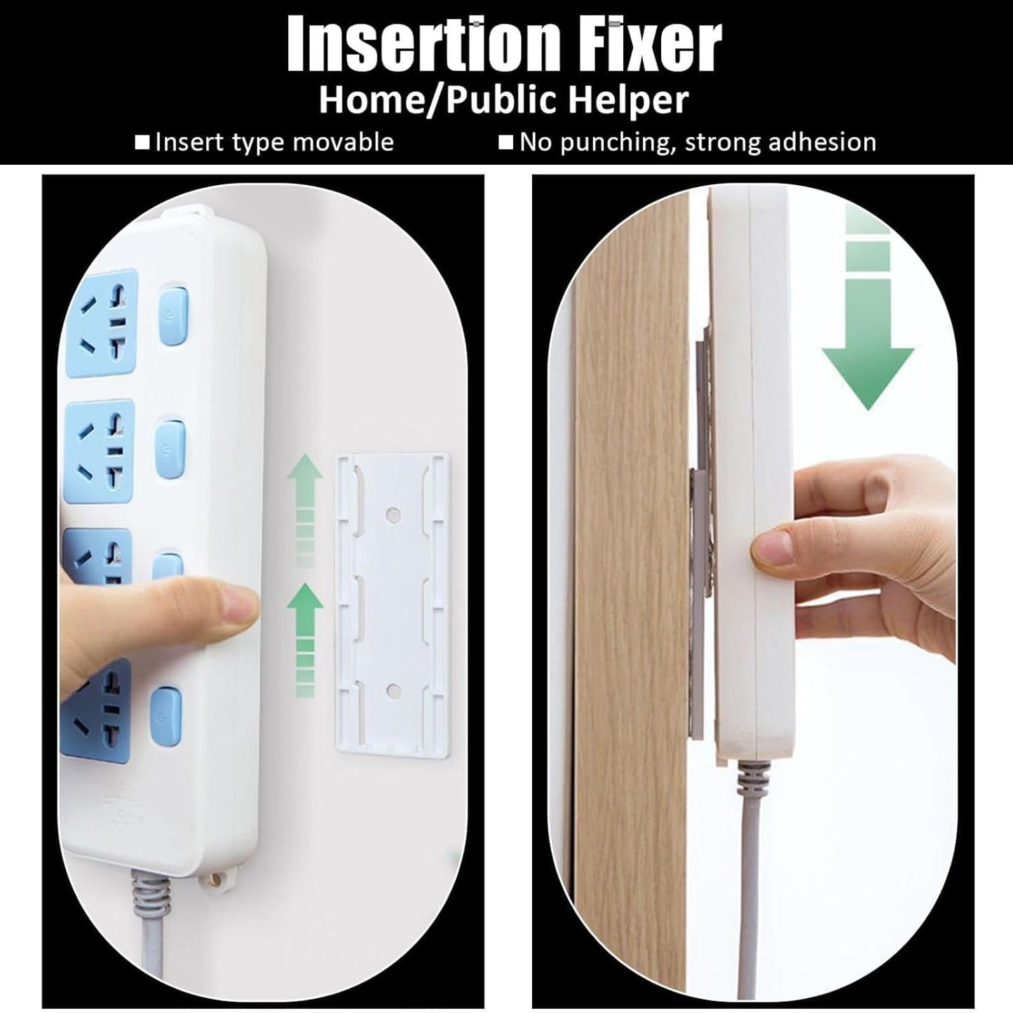 10 Counts Adhesive Punch-Free Socket Holder, Self Adhesive Desktop Socket Fixer 🔌