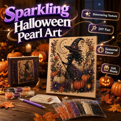 👻✨ Halloween Pearl Art DIY Kit – Turn Tiny Pearls into Spooky-Cute Magic