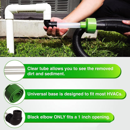 Universal AC Drain Line Cleaner Adapter, Wet/Dry Vacuum Attachment🪛