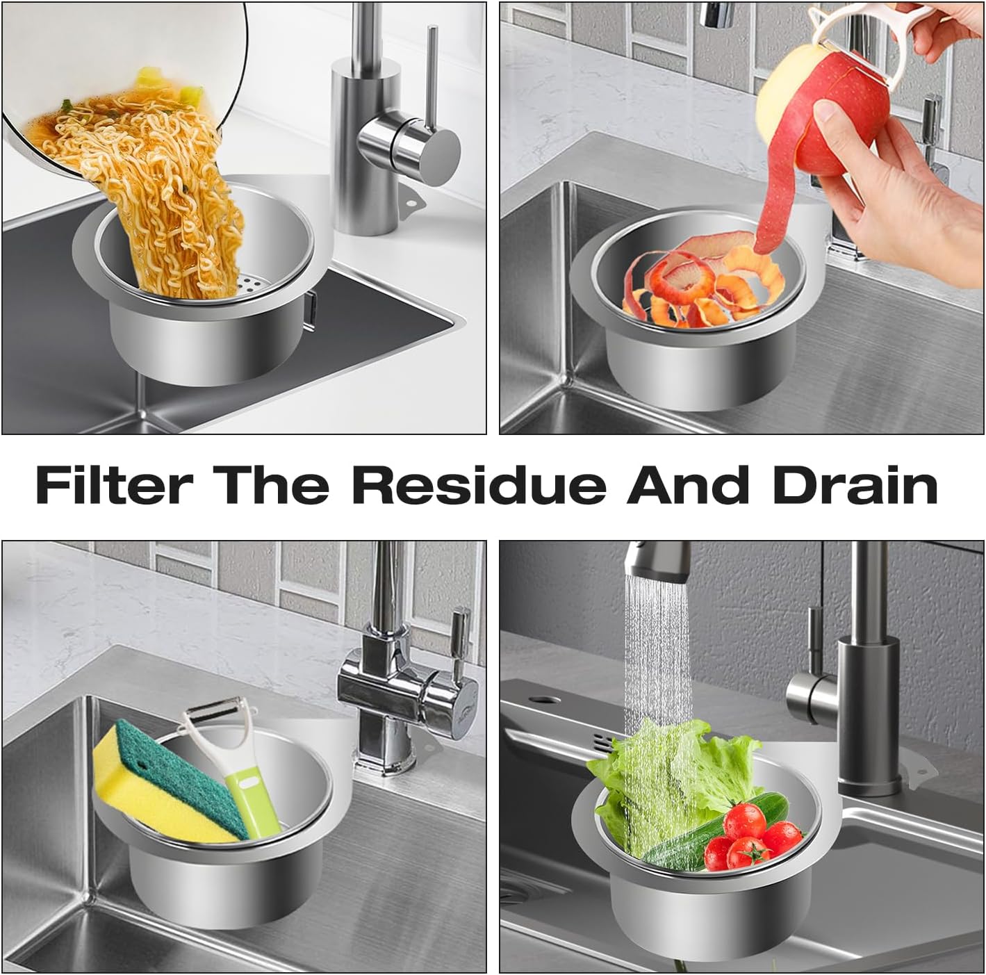 Stainless Steel Swan Sink Strainer Basket🚰