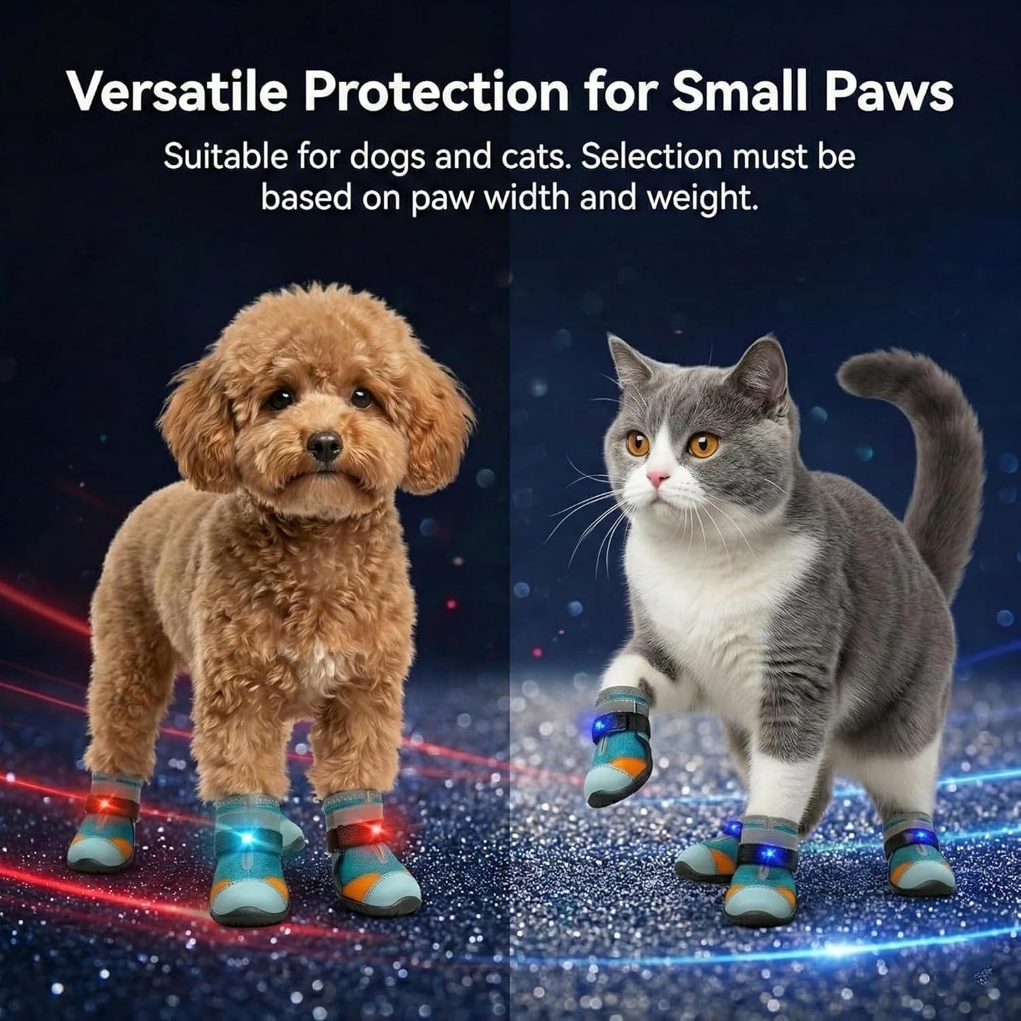 Dog Shoes With Built-in LED Light 🐾