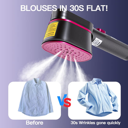 Portable Travel Garment Steamer for Clothes, Portable Clothing Steamer Iron, 7 Modes with LED Display ✨