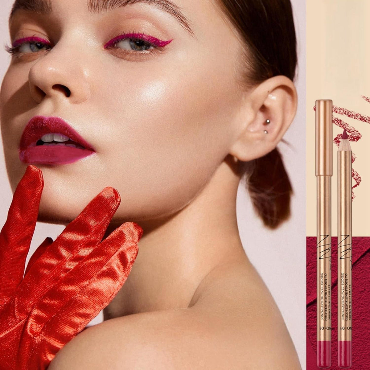 12 Pcs Matte Lip Liner Set with Sharpener, Blendable Lip Pencil 💄