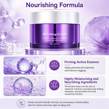 2026 3D Lifting Cream 1.7 fl oz | Advanced Korean Facial Night Cream💜