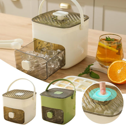 Portable Household Layer Ice Cube with Storage Bin ＆ Lid
