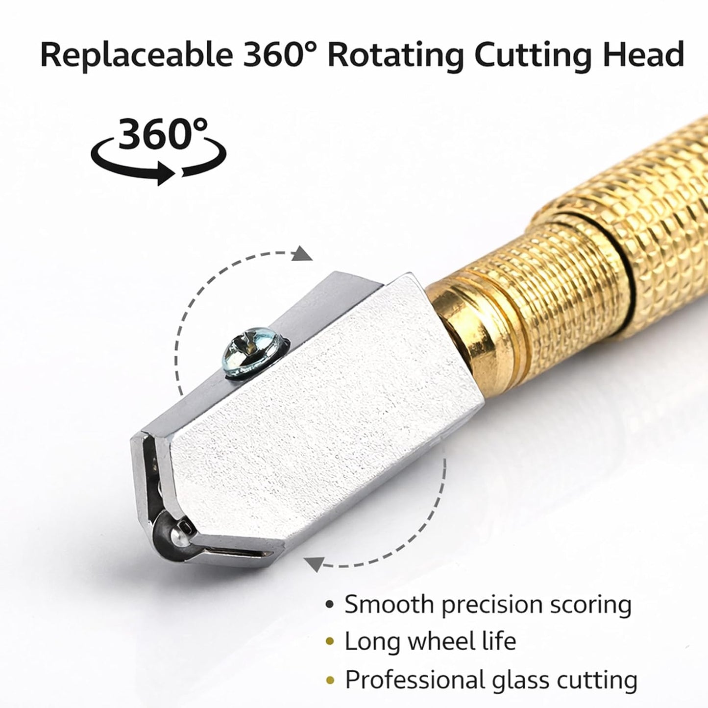 Diamond Head Glass Cutter Tool for 3‑15mm Glass & Mirrors🛠️