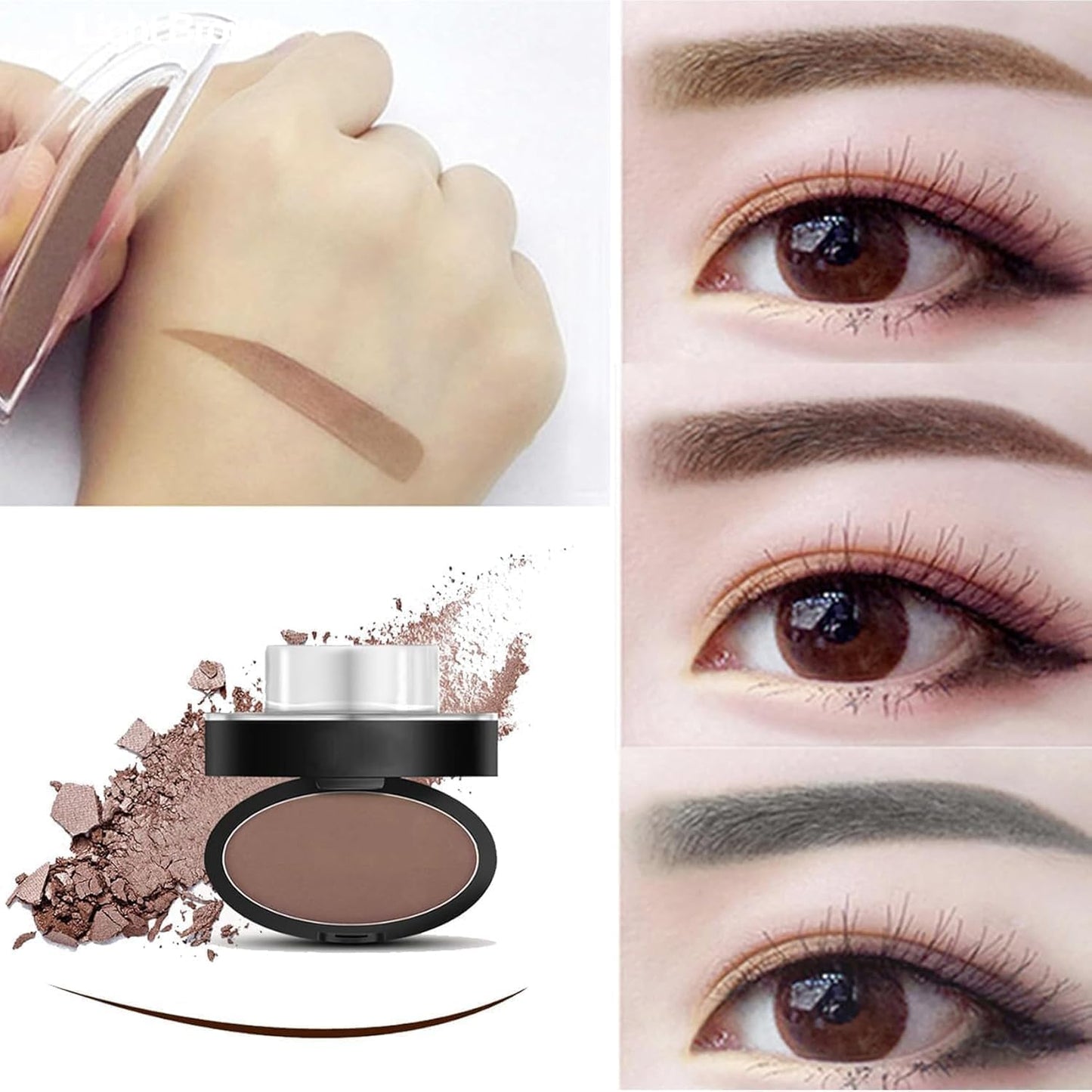 Instant Brow Stamp Kit, One Step Long Lasting Natural Eyebrow Powder Set 🖌️