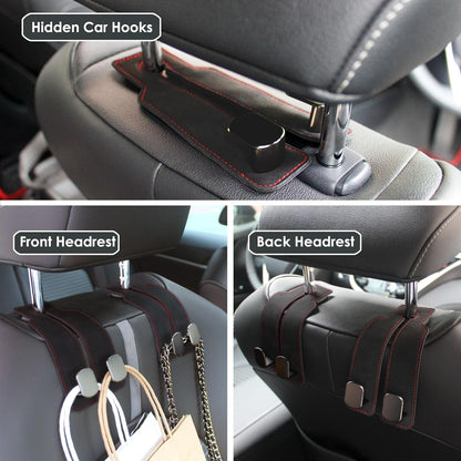 4 Counts Car Seat Headrest Hook, Improved Car Seat Back Double Hooks 🚗