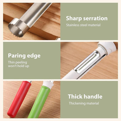 2 in 1 Apple Corer and Peeler, Apple Core Removal Tool, Stainless Steel Fruit Corer🍎