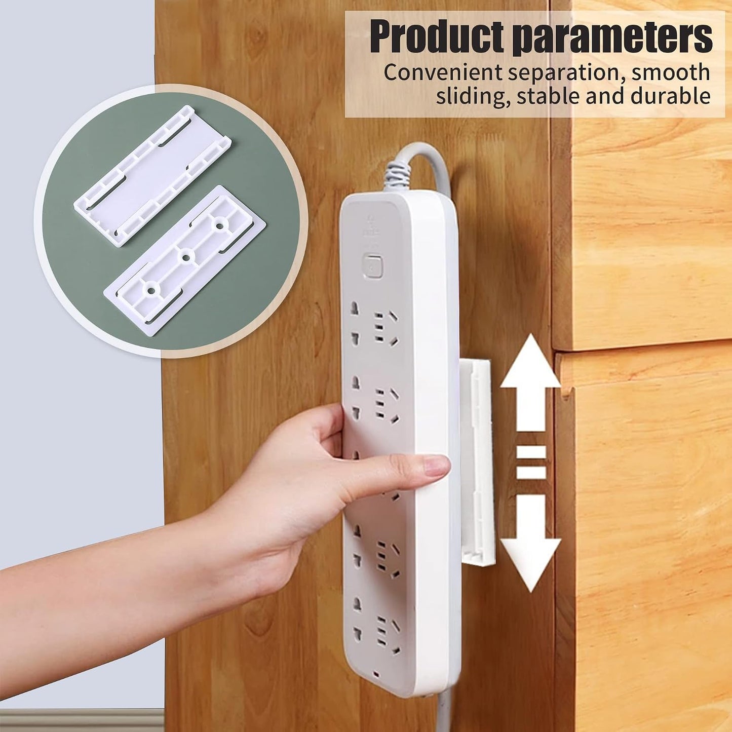 10 Counts Adhesive Punch-Free Socket Holder, Self Adhesive Desktop Socket Fixer 🔌