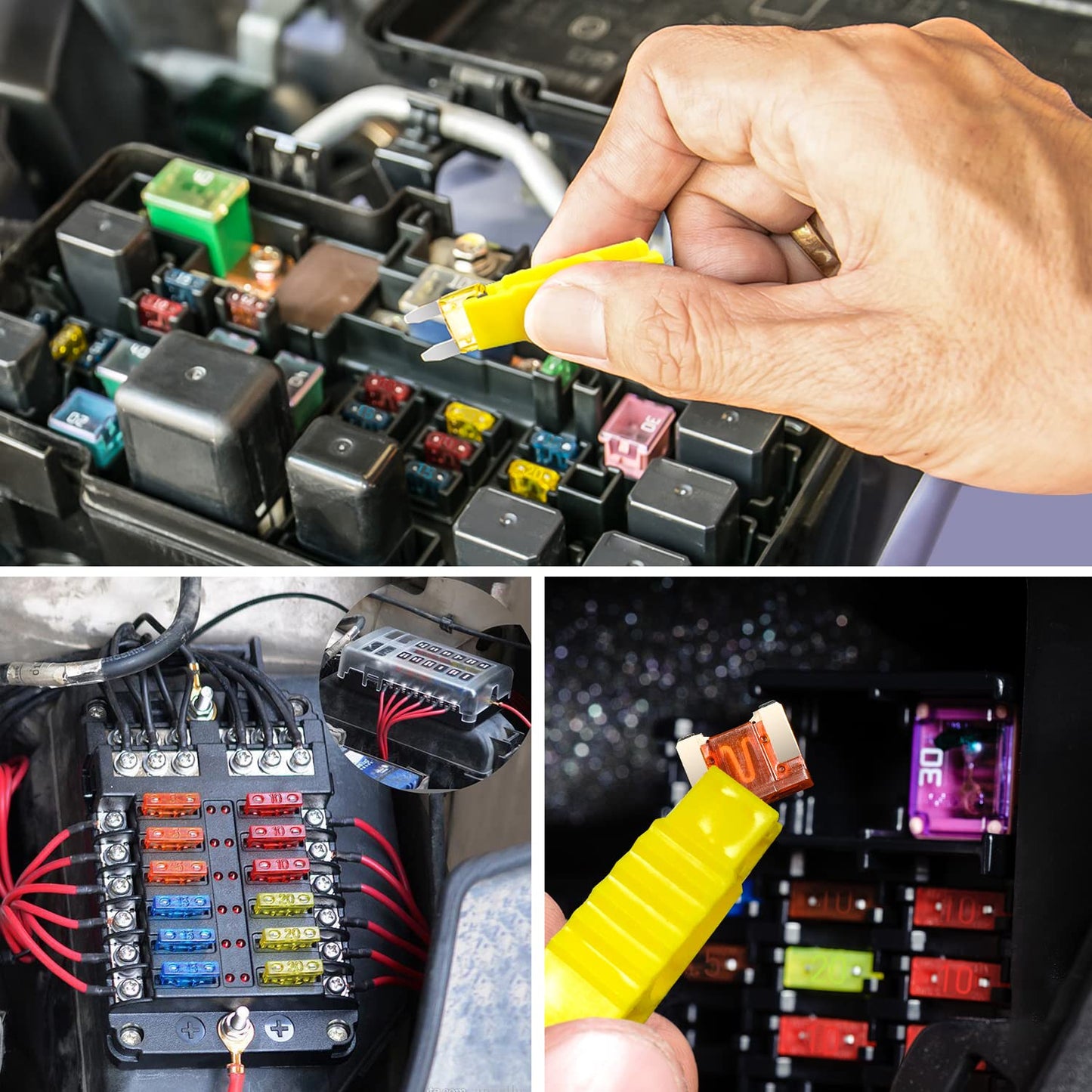 Car Fuse Assortment Kit, Mini Blade Fuses Automotive + Standard Auto Fuses + Puller🔩🚙