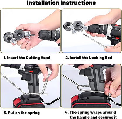Electric Drill Metal Cutter Attachment, Portable Sheet Nibbler for Iron, Steel & Aluminum⚙️