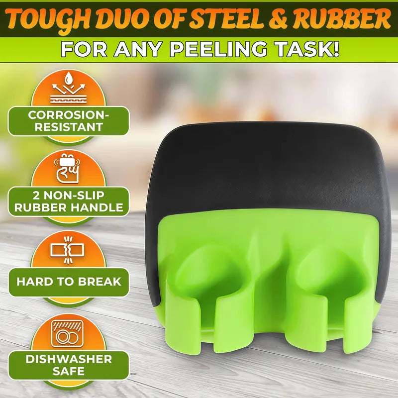 2 Pcs Hand Vegetable Peeler, Palm Peeler with Rubber Finger Grips ✨