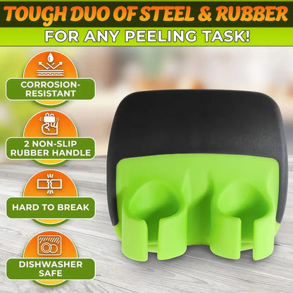 2 Pcs Hand Vegetable Peeler, Palm Peeler with Rubber Finger Grips ✨