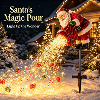 🎅 Santa’s Magic Pour – Flowing LED Christmas Garden Light 🎁
