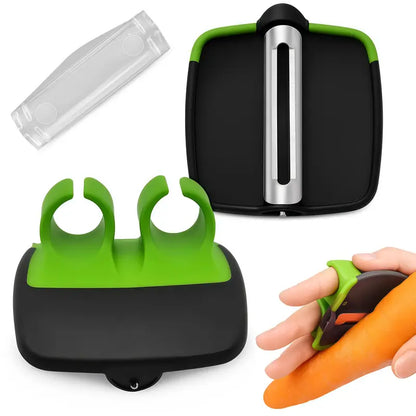 2 Pcs Hand Vegetable Peeler, Palm Peeler with Rubber Finger Grips ✨