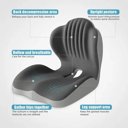 Memory Foam Lumbar Cushion for Car & Office🪑