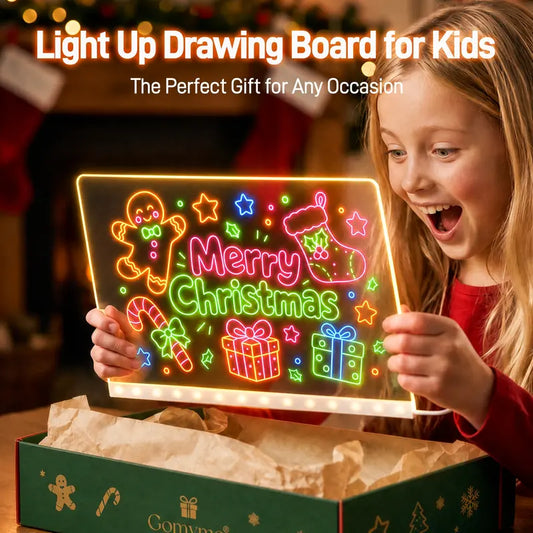LED Drawing Board for Kids with Light Effects, Colored Markers 🎨