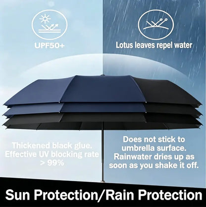 Automatic Folding Umbrella, Portable Rain Umbrella with Loop Buckle ☔