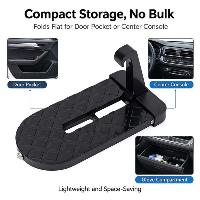 Car Door Step with Safety Hammer, Automotive Compact Anti-Slip Roof Latch Hook Ladder 🚗