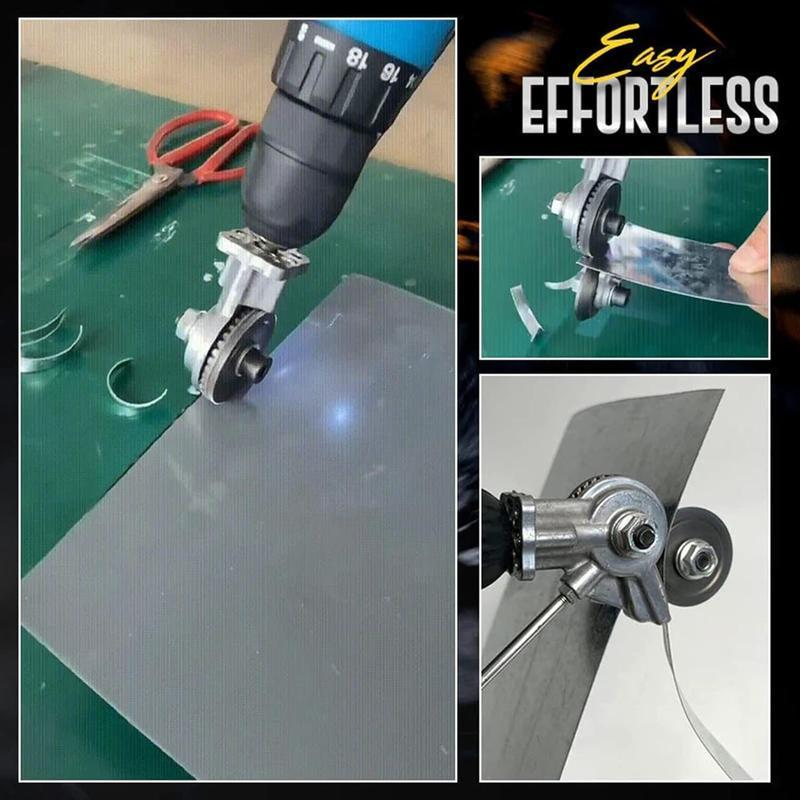 Electric Drill Metal Cutter Attachment, Portable Sheet Nibbler for Iron, Steel & Aluminum⚙️