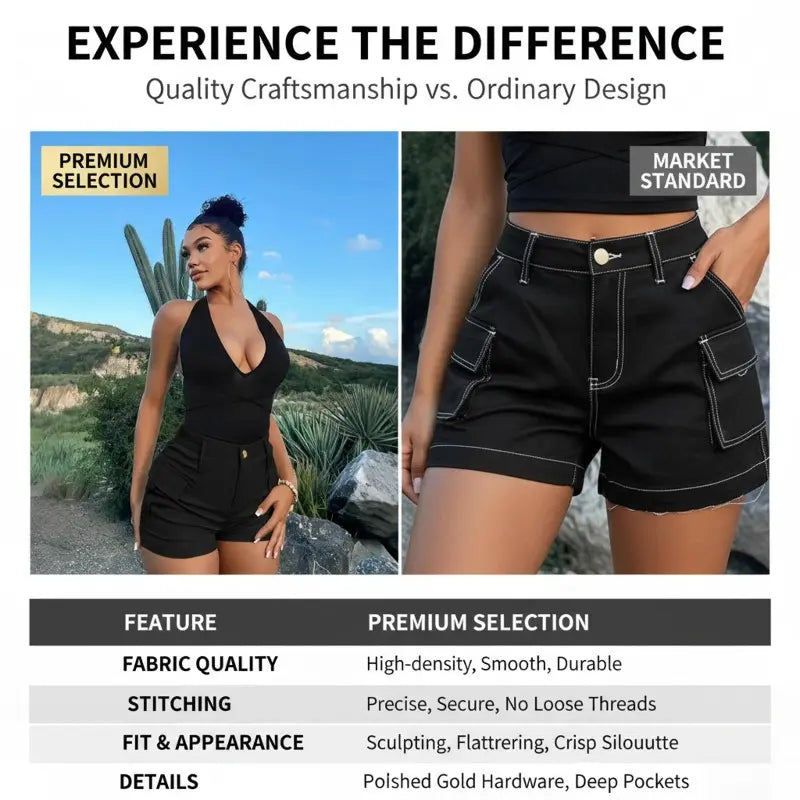 Women’s Summer Casual Cargo Shorts, Lightweight Multi-Pocket Utility Shorts👖