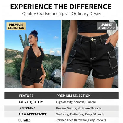 Women’s Summer Casual Cargo Shorts, Lightweight Multi-Pocket Utility Shorts👖