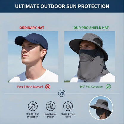 ☀️Detachable Outdoor Fishing Face Covering Neck Protection Sun Hat