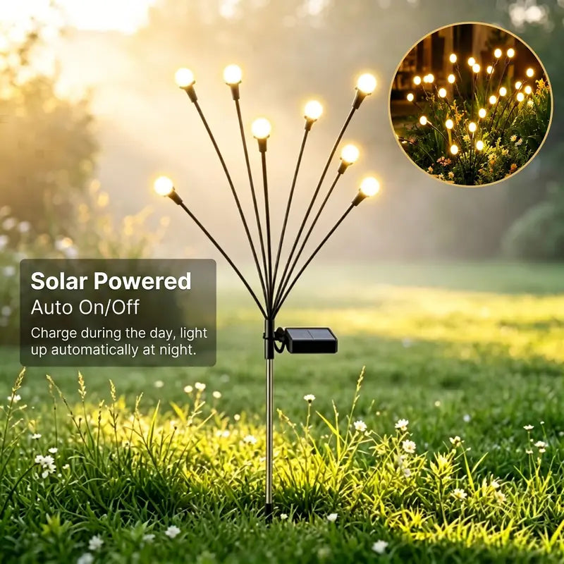 Solar Swaying Firefly Lights IP65 Waterproof Garden Stake Lights✨