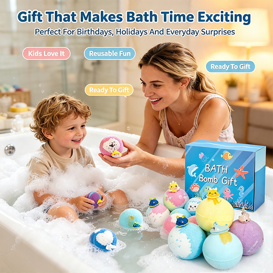 Easter Basket Stuffers for Boys & Girls - Skin-Soothing Bath Fizzies Gift Set🎁