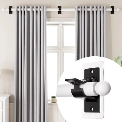 2-Pack No-Drill Curtain Rod Brackets, Self-Adhesive Multifunctional Acrylic Gel Rod Holder Hooks 🪝