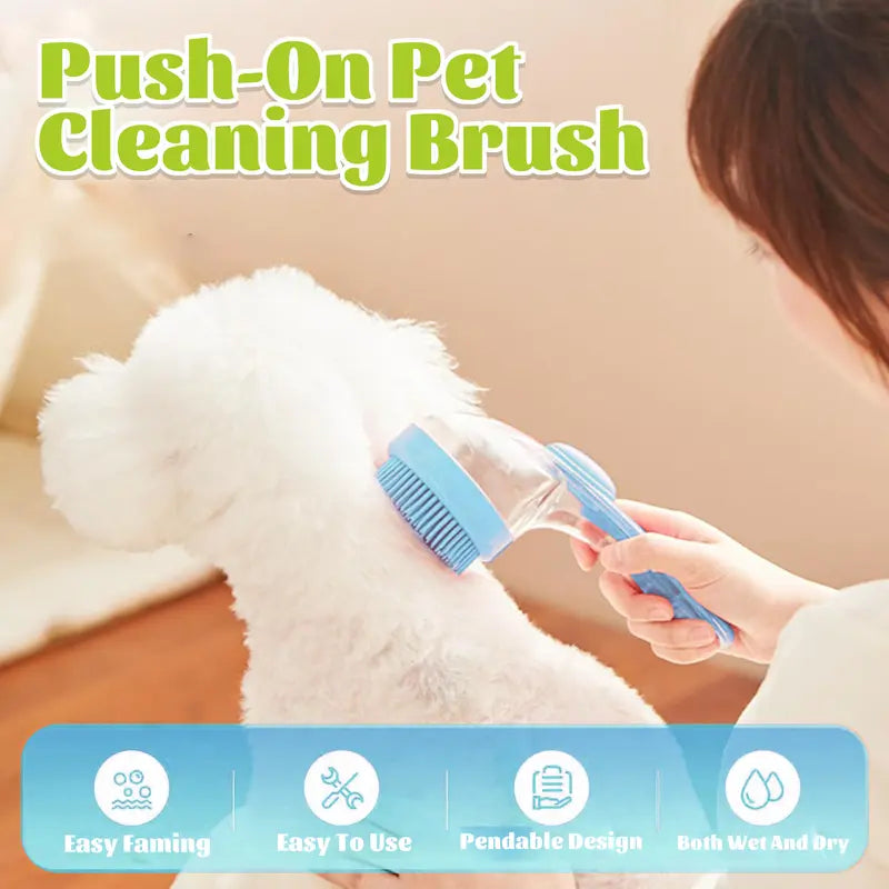 Pet Grooming Bath Brush with Shampoo Dispenser🐾