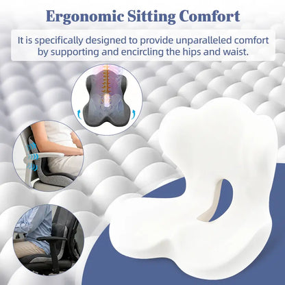 Non-Slip Memory Foam Ergonomic Seat Cushion, Skin-Friendly Breathable Mesh Cover🪑